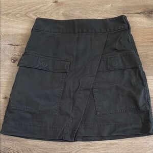 Dark Green Cargo Mini Skirt
